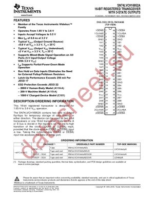 74LVCH16952ADGGRE4 datasheet  